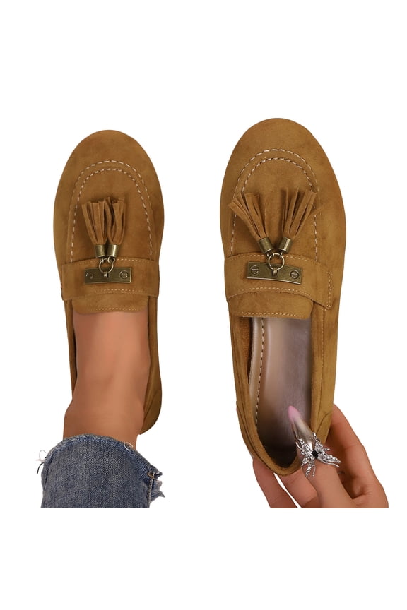Loafers for Women Business Casual Slip on Flats Shoes Office Work Penny Loafer Comfortable Arch Support Dressy Moccasins