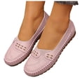thumbnail image 1 of Loafers for Women Comfortable Hollow out Slip on Business Work Flat Shoes Breathable Casual Penny Driving Moccasins Pink Size 7, 1 of 5
