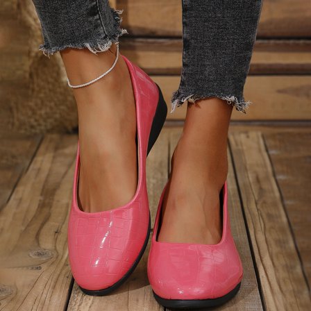 Loafers for Women Dressy Spring Summer Slip on Shoes Wide Width Comfort Walking Shoes for Office Daily Pink 5