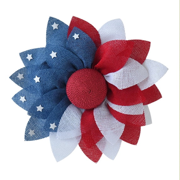 Loalirando American Patriotic Wreath, 4th of July Memorial Day Decor Wreath, Independence Day Wreath
