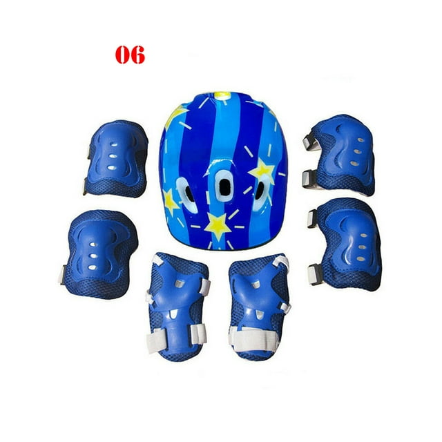 Loalirando Child Kids Safety Helmet & Knee & Elbow Pad Set For Boy Girl