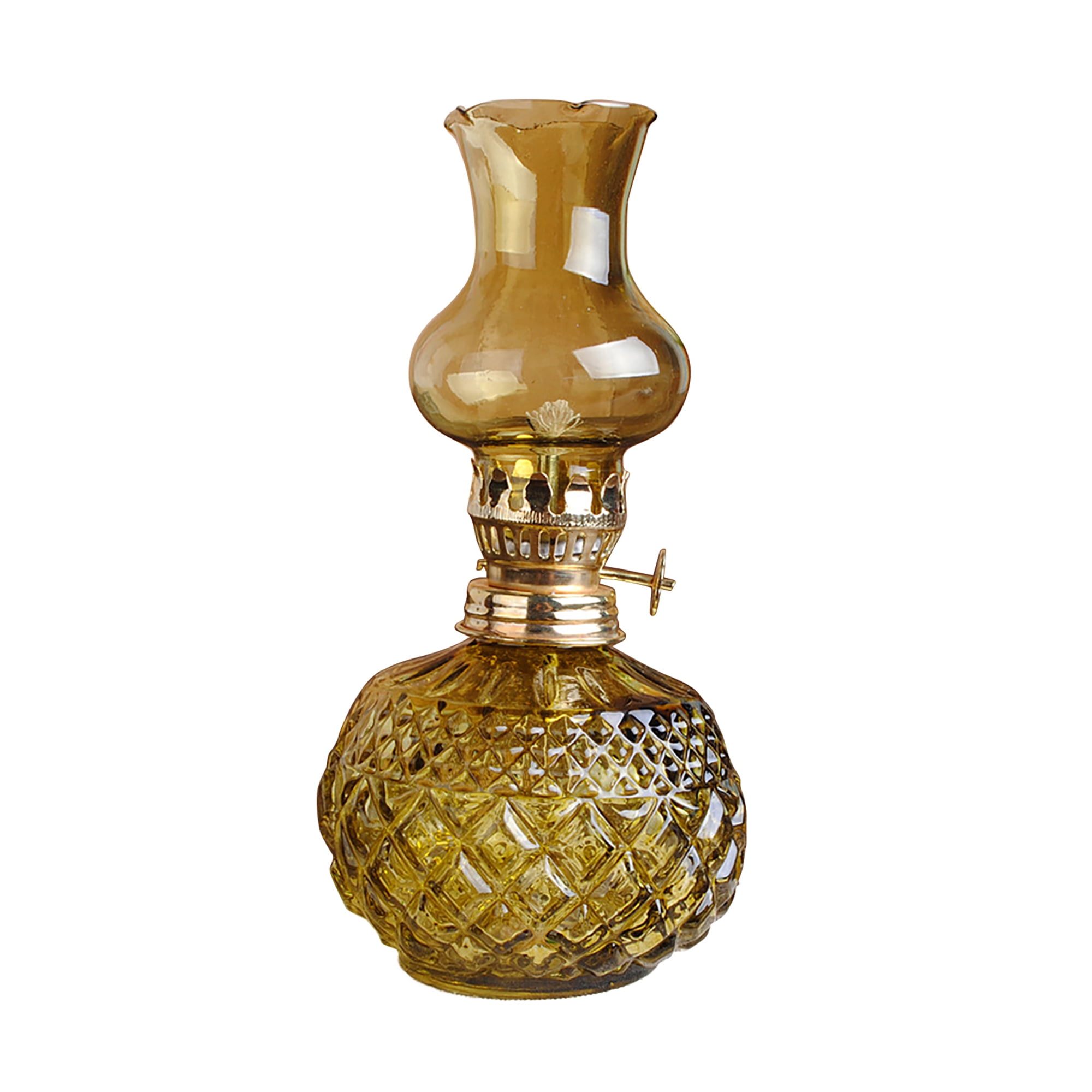 Loalirando Indoor Oil Lamp Classic Oil Lamp with Clear Glass Lampshade Home Church Supplies