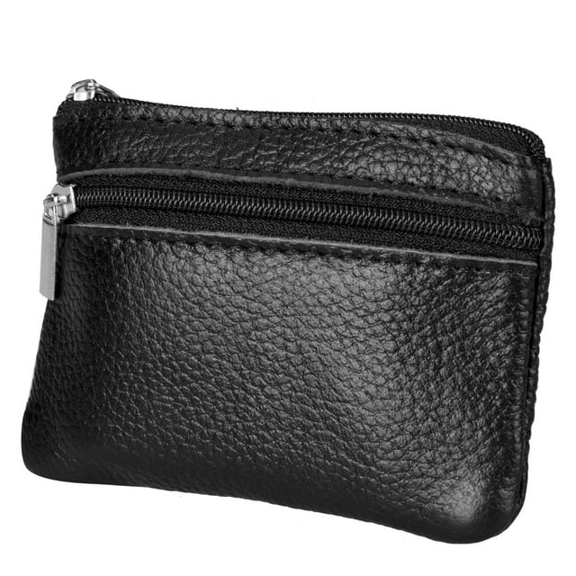 Loalirando Women Men Leather Coin Purse Zipper Small Change Soft Bag ...