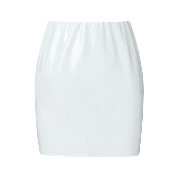 Loalirando Womens Patent Leather Mini Skirt Sexy Skinny Bodycon Pencil Skirts Clubwear
