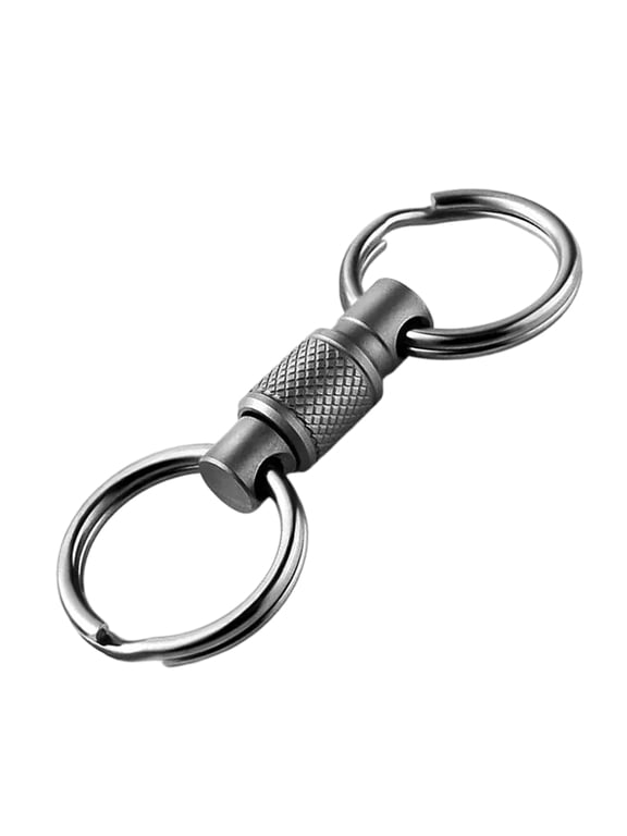 Aluminum Alloy Quick Release Swivel Keychain, Pull Apart Detachable Keychain, Heavy Duty Car Key Holder with 360 Degree Swivel Rotation