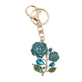 thumbnail image 1 of Loamitoy Bling Rose Keychain for Women Rhinestone Flower Keyring Accessory Sparkling Bag Charm for Purse Handbag, 1 of 6