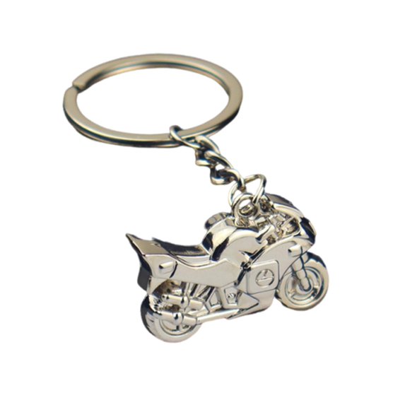 Loamitoy Motorcycle Charm Keychain, Wear-Resistant Portable Key Fob, 3D Metal Motorbike Keyring for Men, for Backpack Accessory