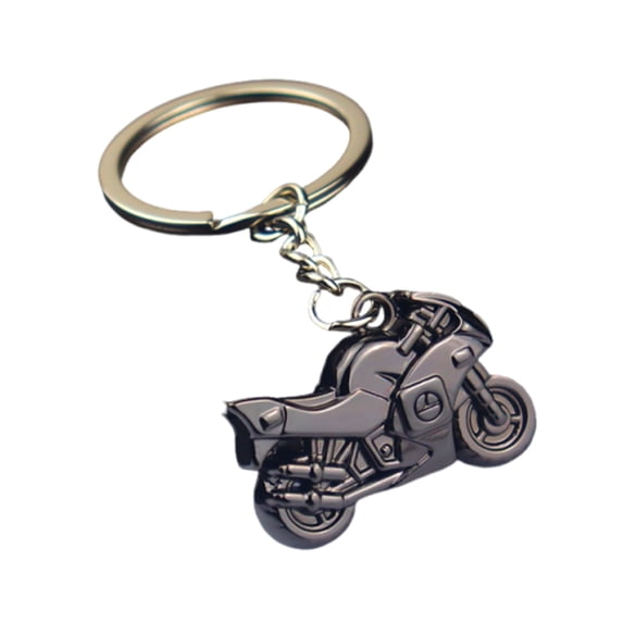 Loamitoy Motorcycle Charm Keychain, Wear-Resistant Portable Key Fob, 3D Metal Motorbike Keyring for Men, for Backpack Accessory