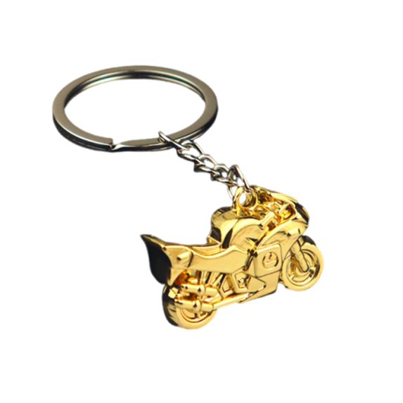 Loamitoy Motorcycle Charm Keychain, Wear-Resistant Portable Key Fob, 3D Metal Motorbike Keyring for Men, for Backpack Accessory