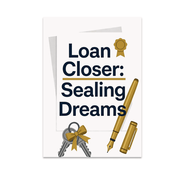 Loan Closer: Sealing Dreams Wall Art - Finance Professional - 13x19 Poster Print