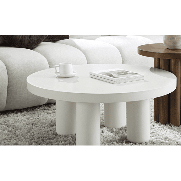 Loanna Coffee Table with Sleek White Finish for Contemporary Living