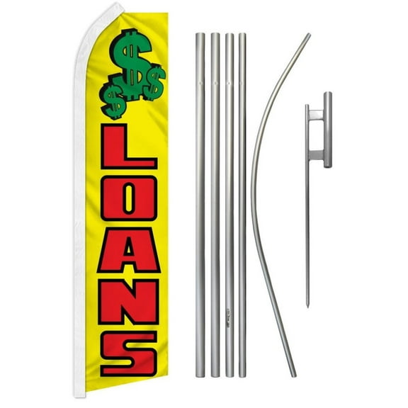 Loans Super Flag & Pole Kit