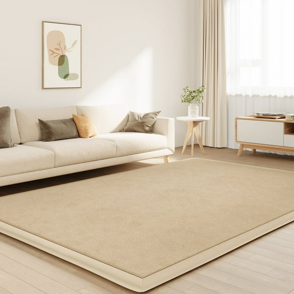 Loartee Baby Play Mat for Floor - 79" x 118" Non-Slip Coral Velvet Memory Foam Nursery Crawling 1.18" Thick Rug for Babies, Toddlers, Infants, Kids, Brown