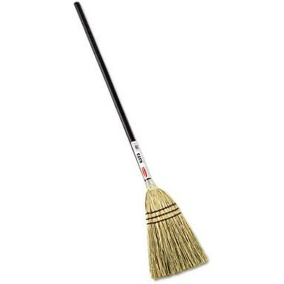 Lobby Corn-Fill Broom, 38" Handle, Brown, Sold as 2 Each