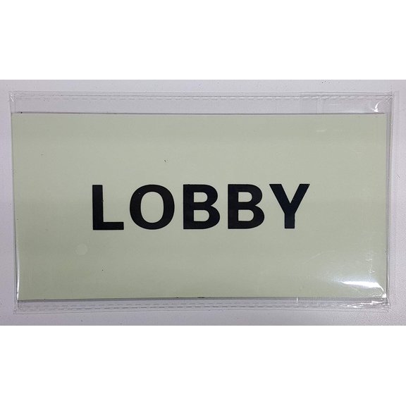Lobby Sign HEAVY DUTY / GLOW IN THE DARK "LOBBY" SIGN HEAVY DUTY (ALUMINUM SIGN 4 X 8)