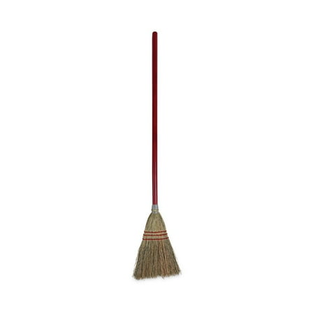 Boardwalk Lobby/Toy Broom Corn Fiber Bristles 39" Wood Handle Red/Yellow 951TEA