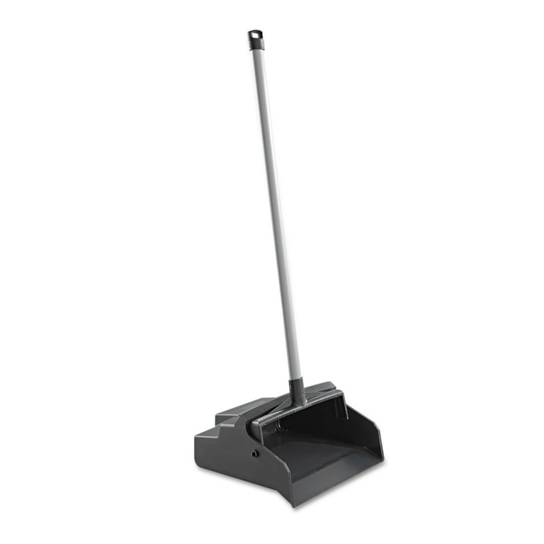 LobbyMaster Plastic Dust Pan, 12w x 37h, Plastic, Black Pan/White Handle LobbyMaster Plastic Dust Pan, 12w x 37h, Plastic, Black Pan/White Handle