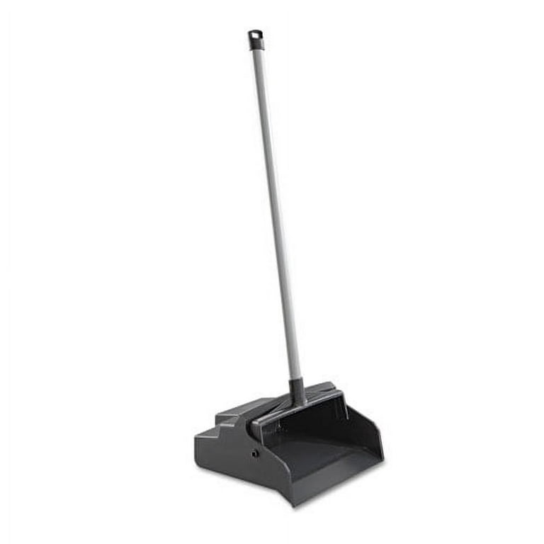 LobbyMaster Plastic Dust Pan, 12w x 37h, Plastic, Black Pan/White Handle LobbyMaster Plastic Dust Pan, 12w x 37h, Plastic, Black Pan/White Handle