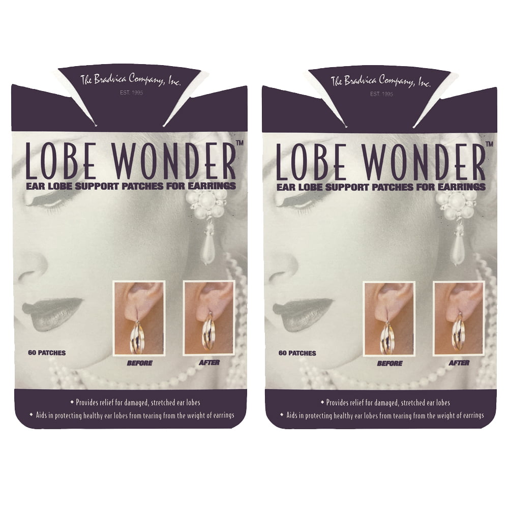 Lobe Wonder 300 Invisible Earring Ear-Lobe Support Patches - Provides  Relief for