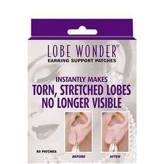  Lobe Wonder - The ORIGINAL Ear Lobe Support Patch for Pierced  Ears - Eliminates the Look of Torn or Stretched Piercings - Protects  Healthy Ear Lobes from Tearing - 480 Patches 