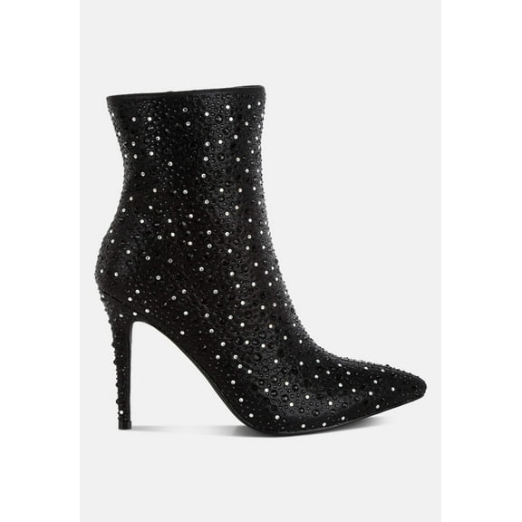 Lobelia Rhinestones Embellished Stiletto Boots