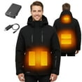 thumbnail image 1 of Heated Jacket for Men Women,Battery Powered Heating Jacket,Waterproof Windproof Warm Hooded Heated Coat for Hiking Skiing Camping, 1 of 10