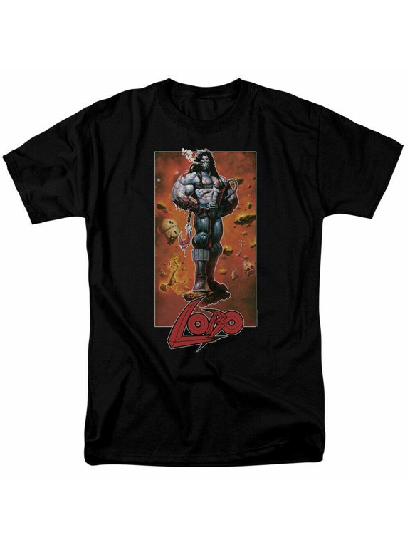 Lobo Pose T Shirt Licensed Comic Book Tee Black