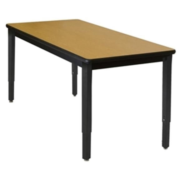 Lobo Tables Fully Welded Lobo Table - Black Frame and Adjustable Big Paw Legs - 1 in. Phenolic Lab Top
