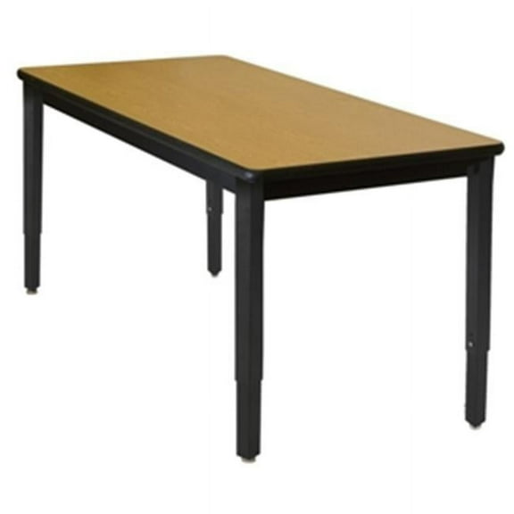 Lobo Tables LOB8111-ABP 4 8 in. x 9 6 in. Fully Welded Lobo Table- Black Frame and Adjustable Big Paw Legs- 1 in. Phenolic Lab Top