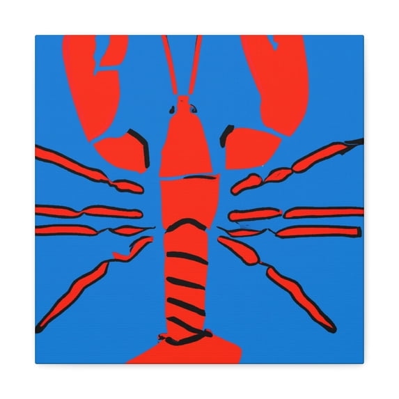 "Lobster Abstraction Minimalism" - Canvas