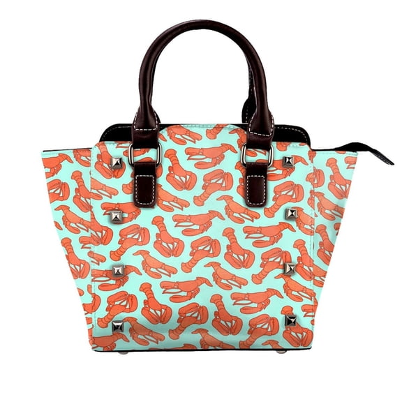 Lobster Addiction Rivet Fashion One-Shoulder Women's Handbag Tote Bag