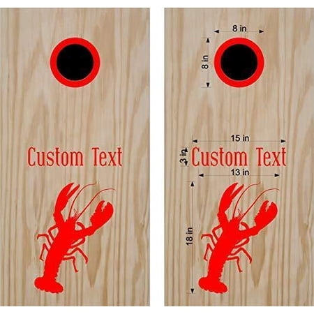 Lobster Animal Cornhole Board Decals Stickers Both Boards