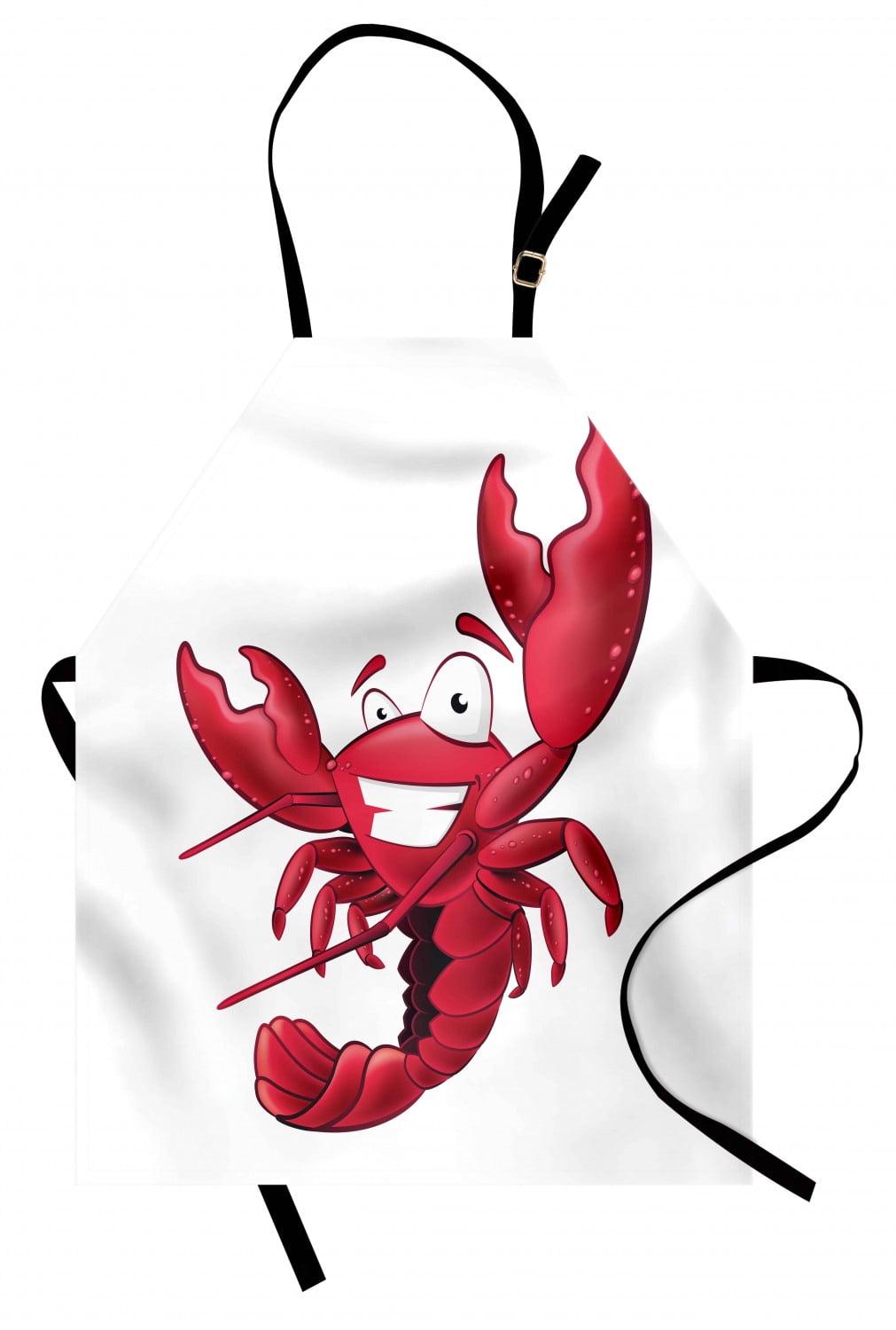 Lobster Apron, Illustration of a Happy Smiling Cartoon Lobster Waving ...