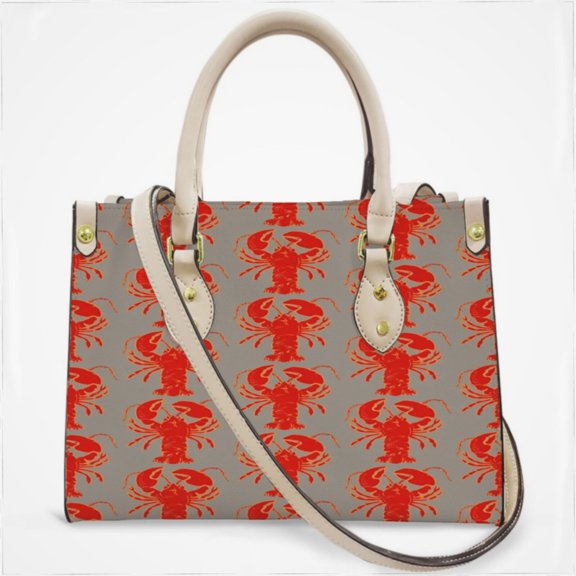 Lobster Art Prints Cross Body Bags For Women Small Leather Female Handbags Fashion Top-Handle Totes