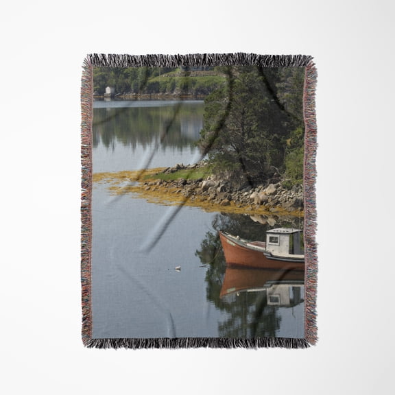 Lobster Boat, Mushaboom, Nova Scotia, Canada-Cn07 Krs0004 - Keith And Rebecca Snell, Woven Blanket