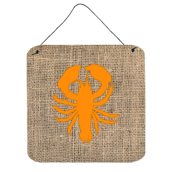 Lobster Burlap and Orange BB1015 Wall or Door Hanging Prints
