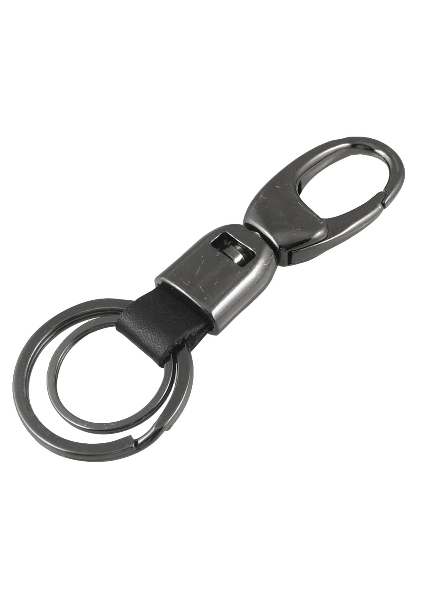 Lobster Clasp Metal Faux Leather Keyring Holder for Sundry Key ...