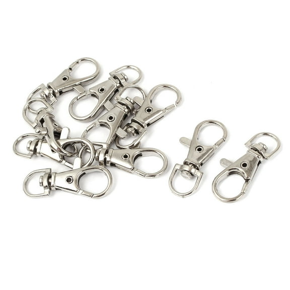 Lobster Clasps Clips Swivel Snap Hook Silver Tone 38mm Long 10pcs