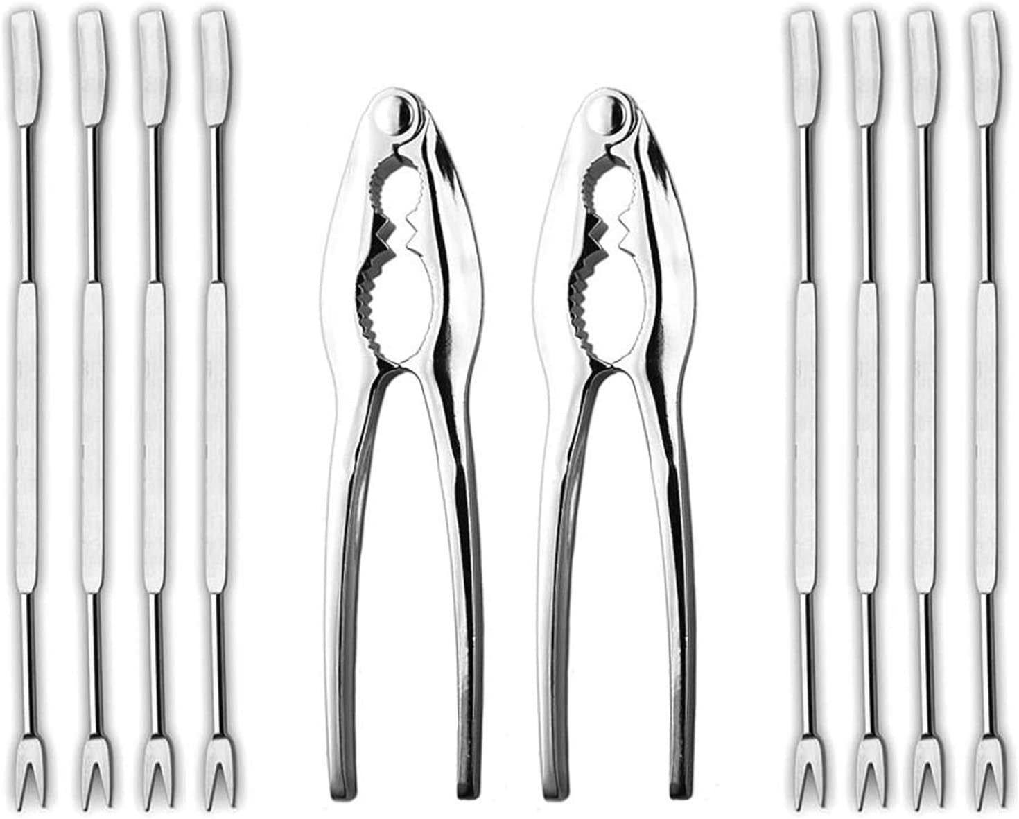 Lobster Crackers and Picks Set, 10Piece Crab Leg Cracker Tools