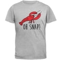 thumbnail image 1 of Lobster Crustacean Oh Snap Mens Soft T Shirt Heather 2XL, 1 of 1