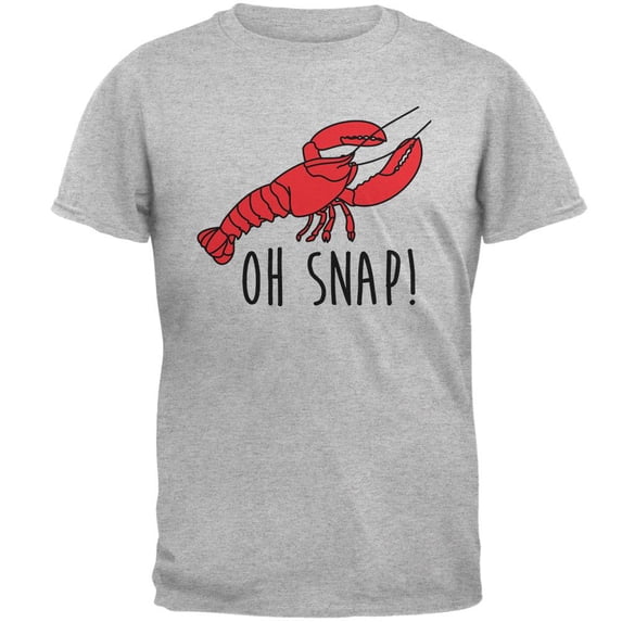 Lobster Crustacean Oh Snap Mens Soft T Shirt Heather LG