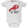 thumbnail image 1 of Lobster Crustacean Oh Snap Soft Baby One Piece White 0-3 M, 1 of 1