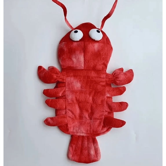 Lobster Dog Outfit Full Body Flexible Halloween Party Cosplay Apparel Easy Snap Closure for Dachshund Small Medium Pets XL
