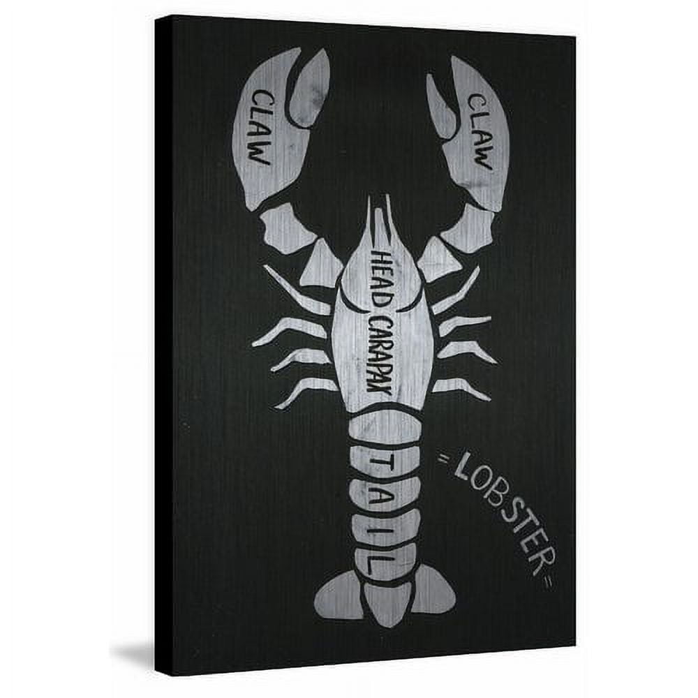 "Lobster Formation" Painting Art Print on Brushed Aluminum
