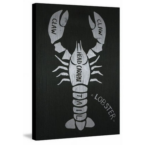 "Lobster Formation" Painting Print on Brushed Aluminum