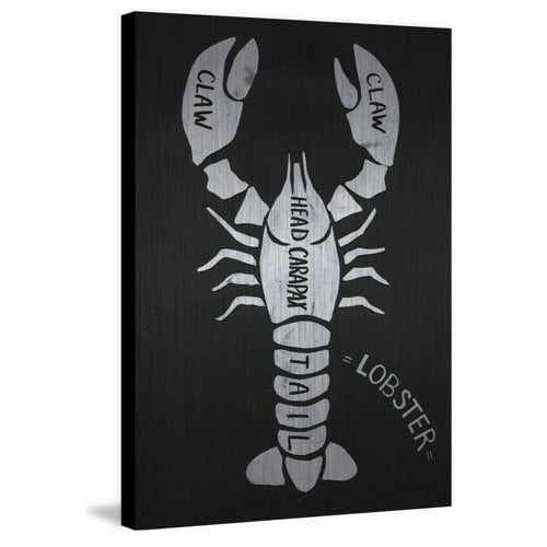 "Lobster Formation" Painting Print on Brushed Aluminum