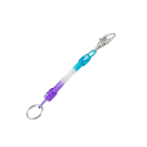 Lobster Hook Tri Color  Coil Design Keyring Keychain Keychain Strap Rope