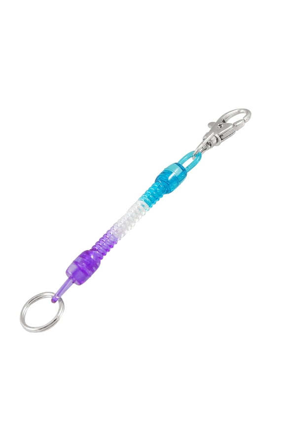 Lobster Hook Tri Color Coil Design Keyring Keychain Keychain Strap Rope