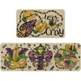 thumbnail image 1 of Lobster Irises Mask Doughnut Mardi Gras Kitchen Mats Set of 2, Home Decor Low-Profile Kitchen Rugs for Floor - 17x29 and 17x47 Inch, 1 of 6