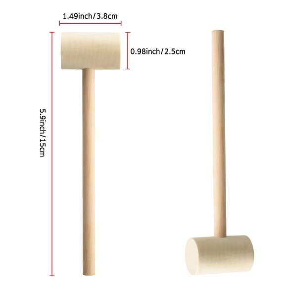 2ooya Lobster Mallets,Natural Hardwood Seafood Shell Opener Set, 24 Piece